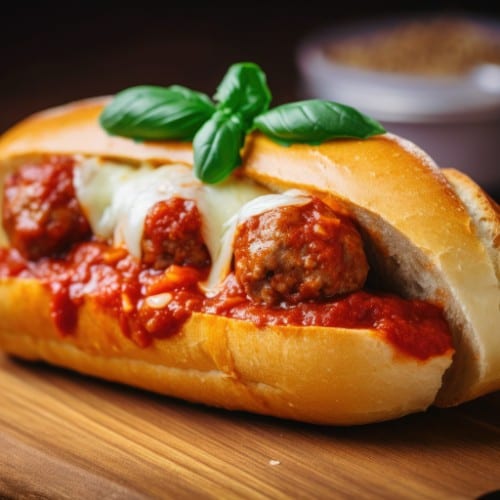 Meat Ball with Cheese Hot Sub (Large).