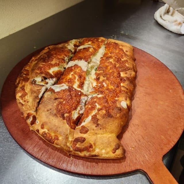 Chicken Broccoli Alfredo Calzone.