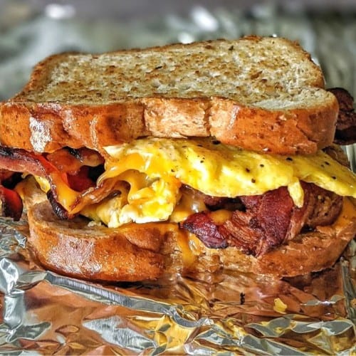 X-Egg Bacon Hot Sandwich.