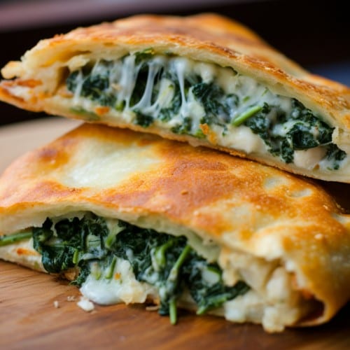 Spinach & Feta Calzone.