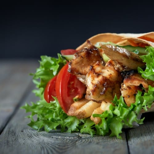 Grilled Chicken Caesar Wrap.