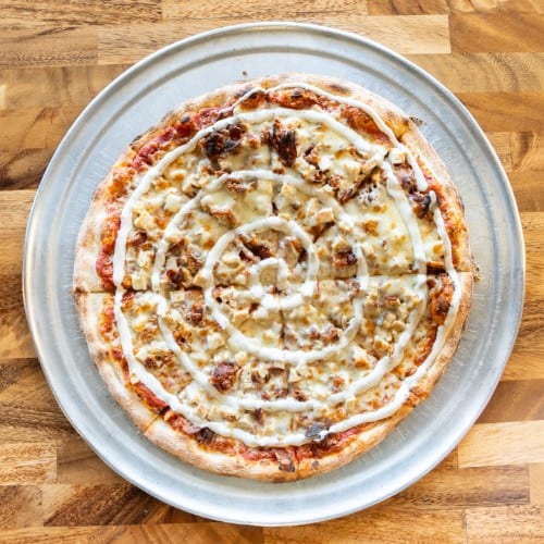 Chicken Bacon Ranch Pizza.