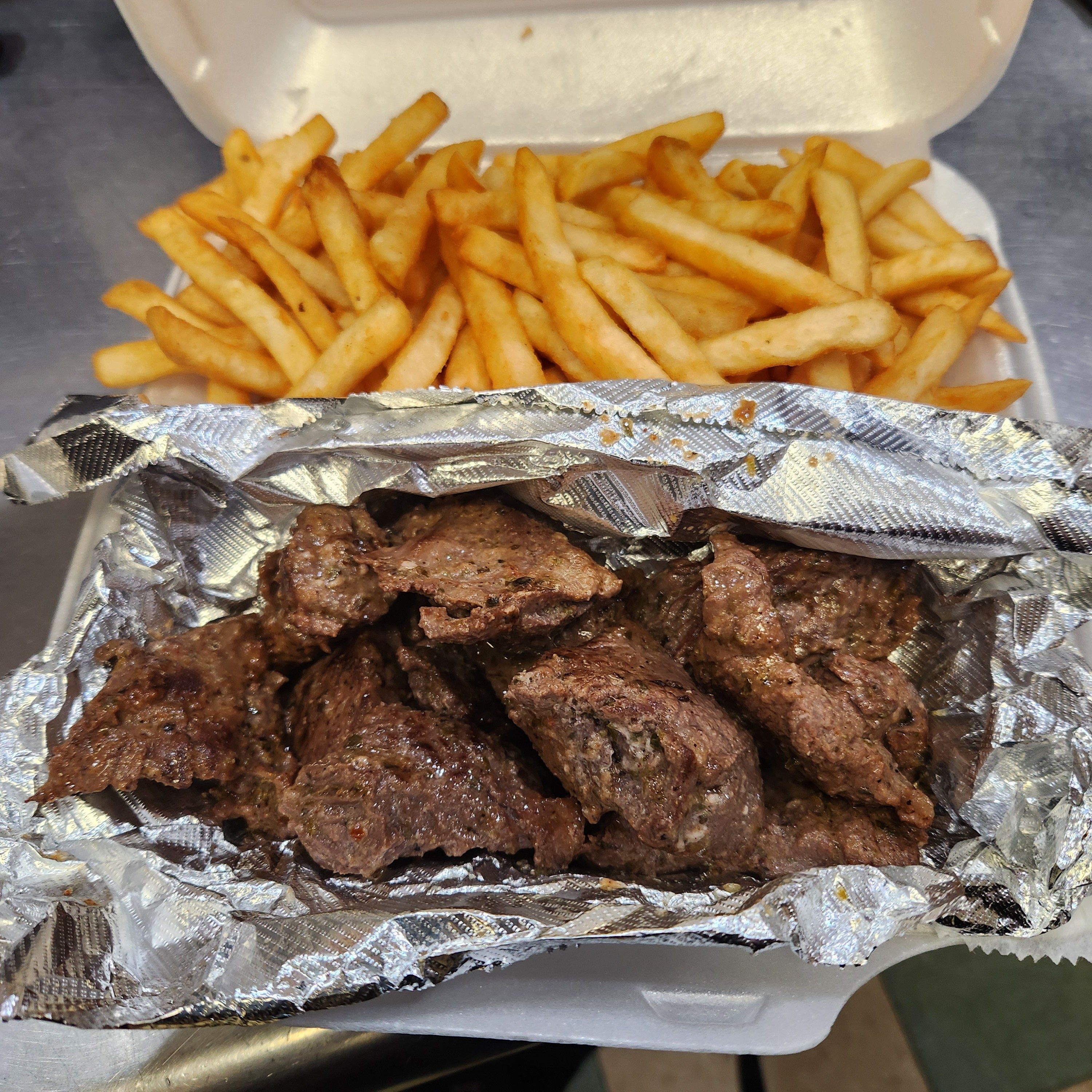 Steak Tips Dinner.