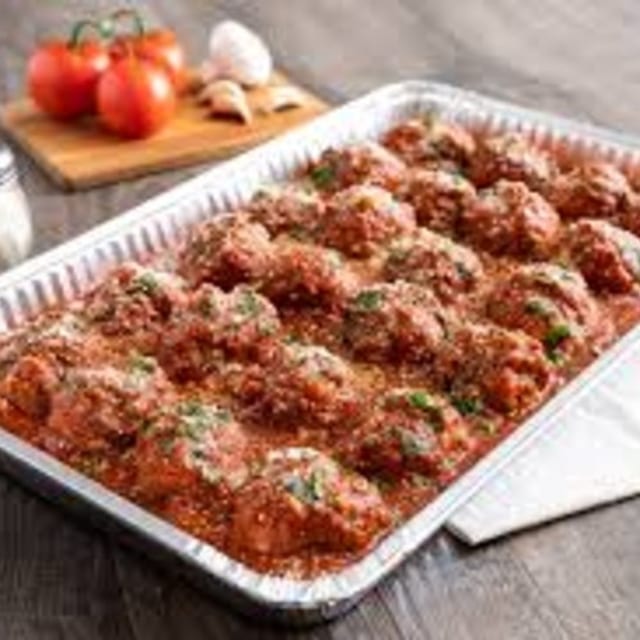 Meatballs, Pasta and Marinara Sauce.