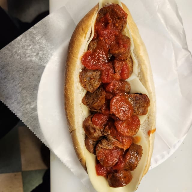 Sausage with Cheese Hot Sub (Small).