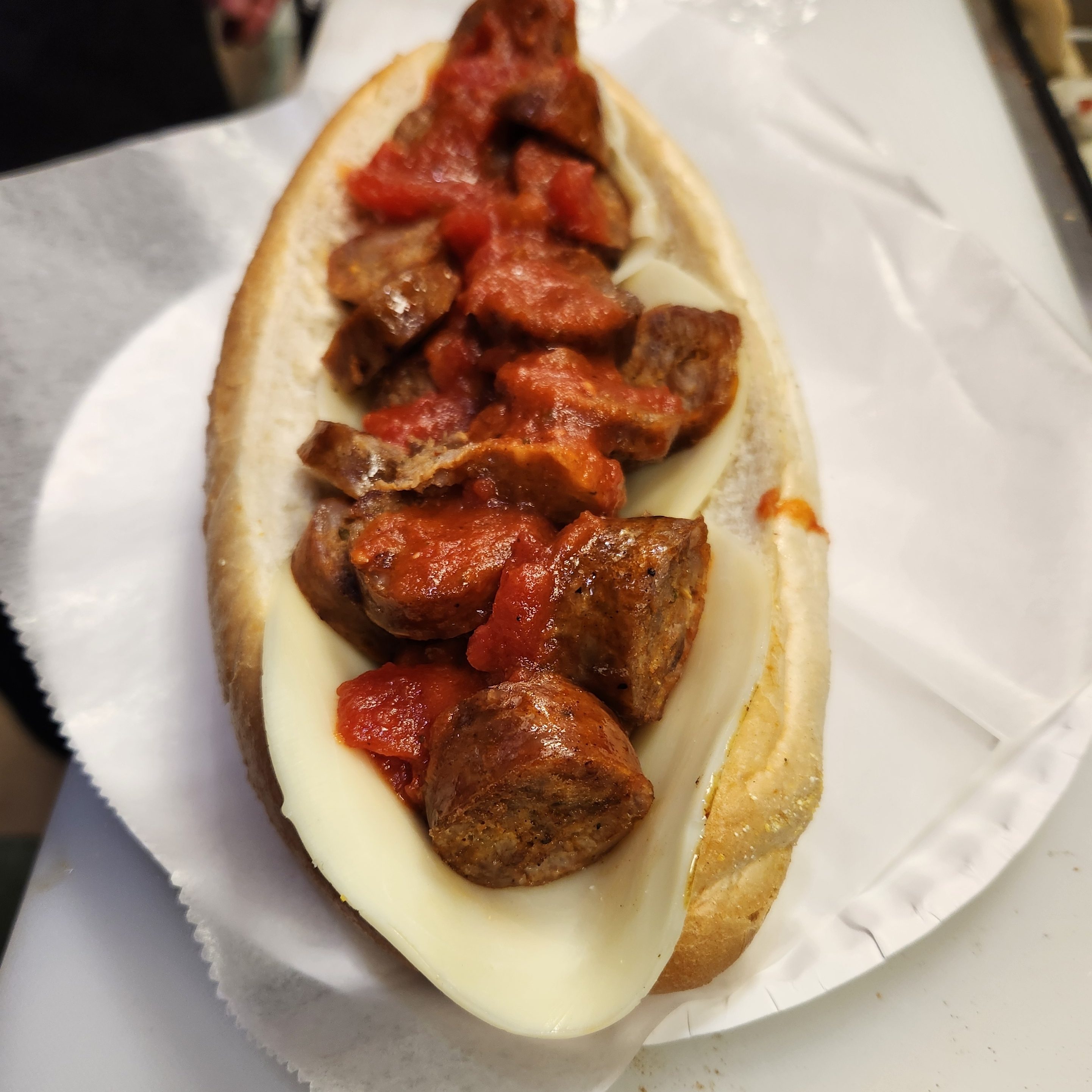 Sausage with Cheese Hot Sub (Large).