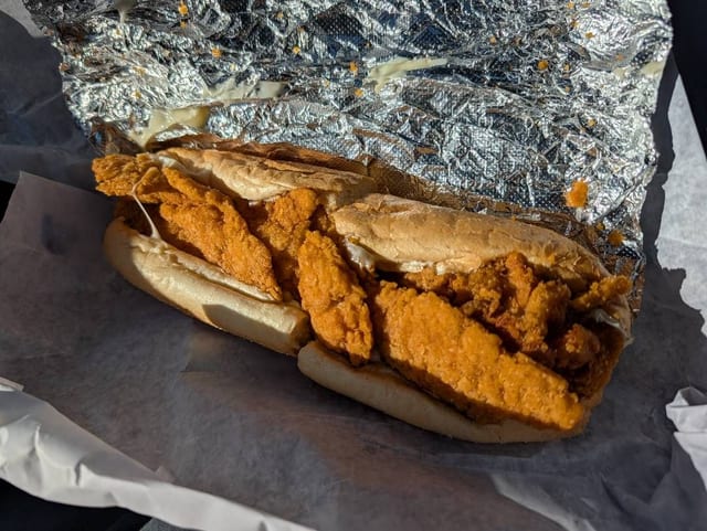 Chicken Fingers Hot Sub (Large).