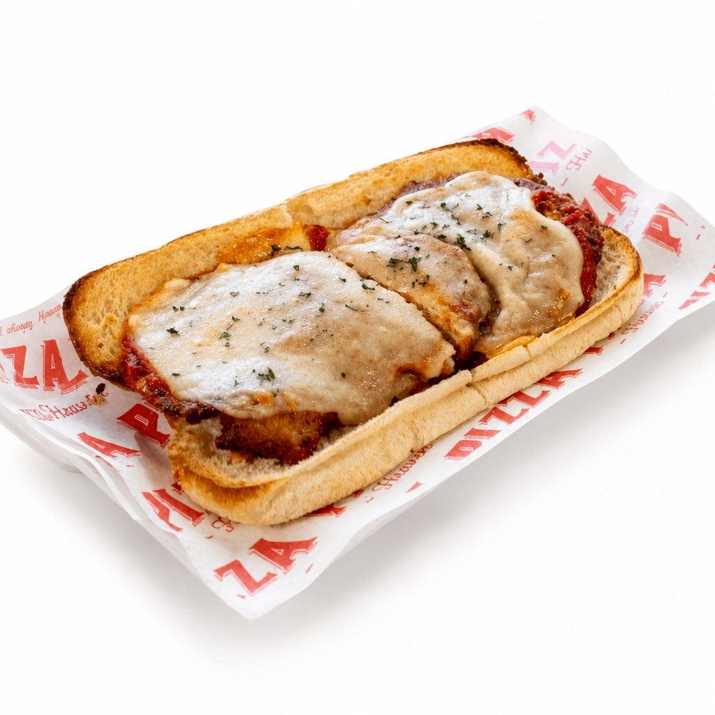 Real Veal Cutlet Parmesan Hot Sub (Large).