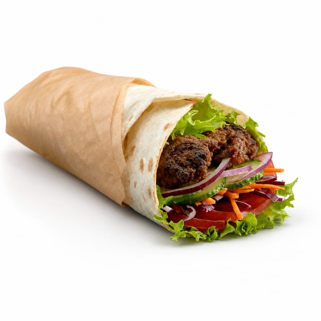 Grilled Chicken Kabob Wrap.