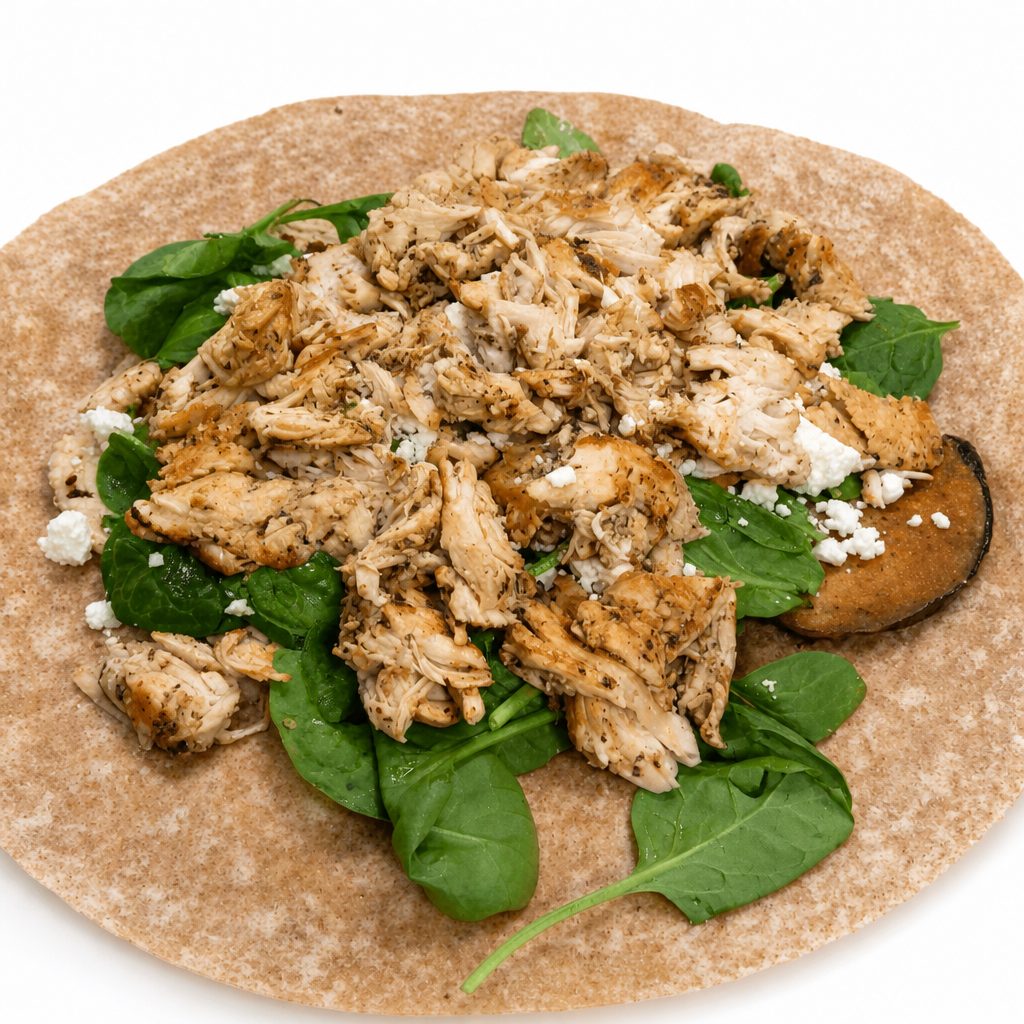 Grilled Chicken Melanzane Wrap.