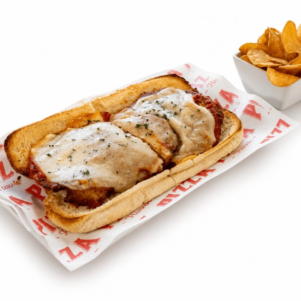 Real Veal Cutlet Parmesan Hot Sub (Small).