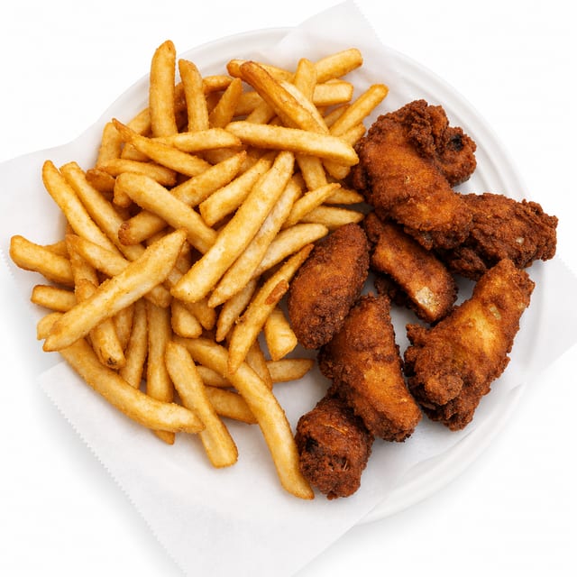Chicken Wings Dinner.