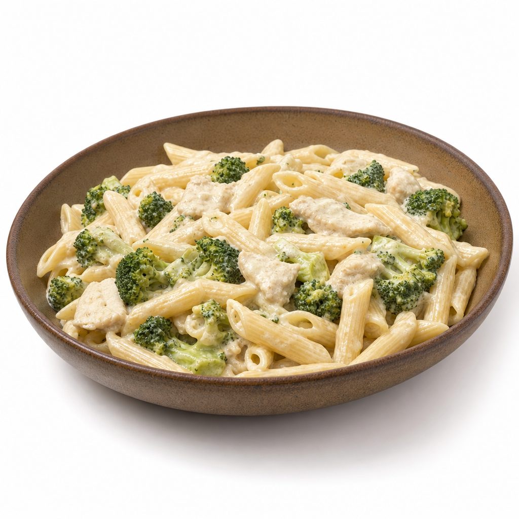 Chicken Broccoli Alfredo and pasta.