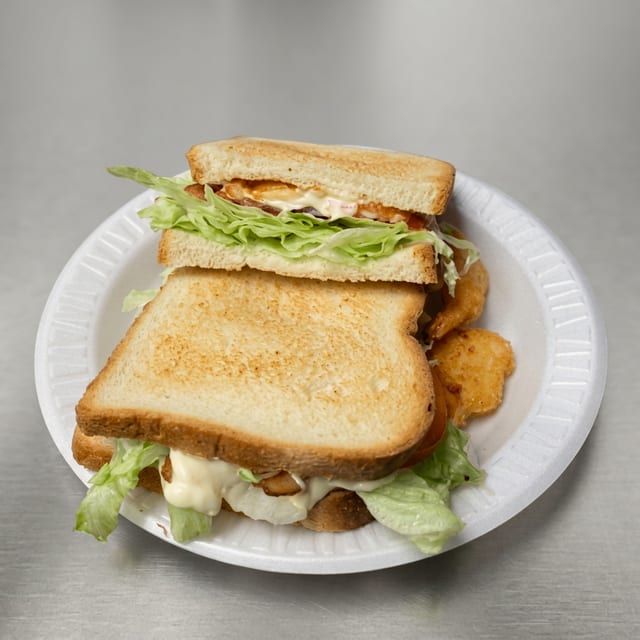 X-Bacon Hot Sandwich.