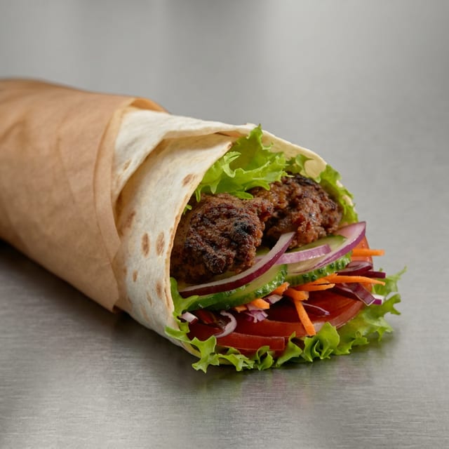 Grilled Chicken Kabob Wrap.
