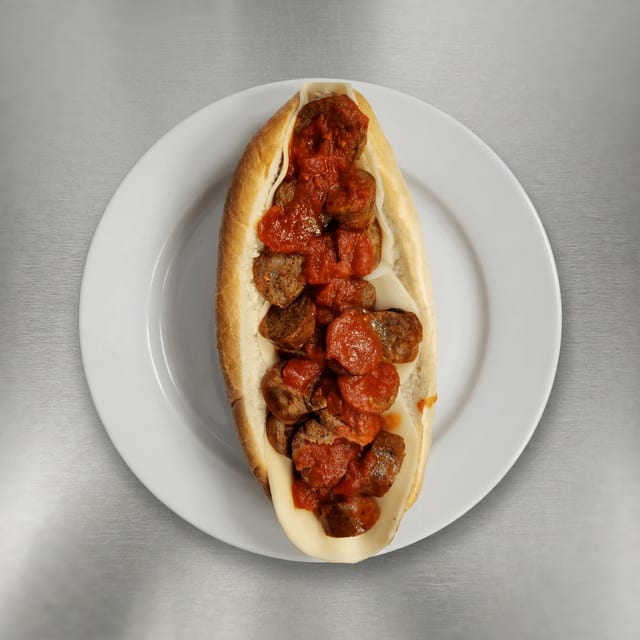 Sausage with Cheese Hot Sub (Small).