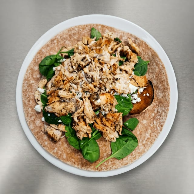 Grilled Chicken Melanzane Wrap.