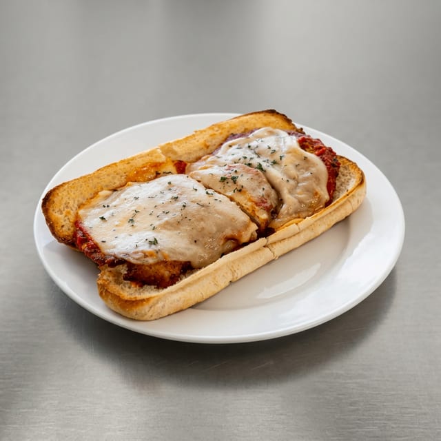Real Veal Cutlet Parmesan Hot Sub (Small).