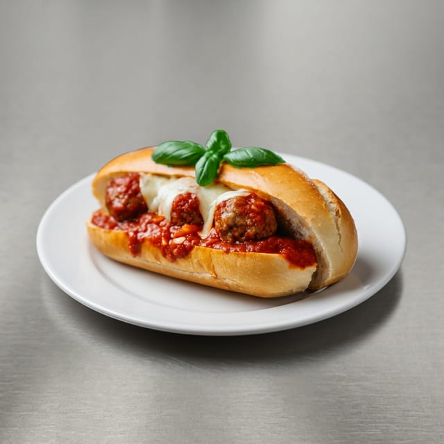 Meat Ball with Cheese Hot Sub (Small).