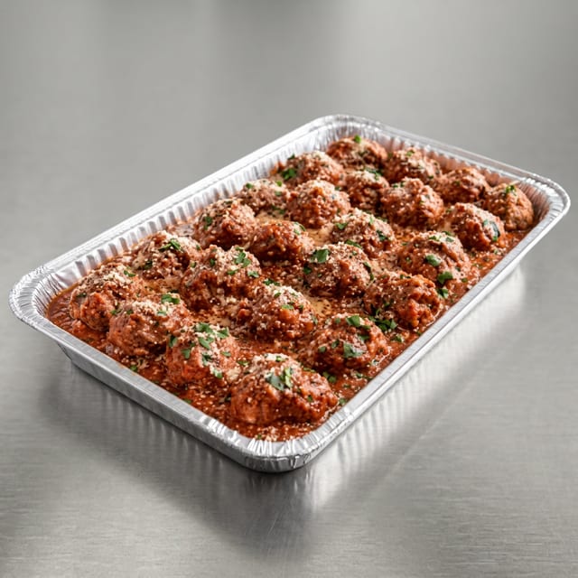 Meatballs, Pasta and Marinara Sauce.