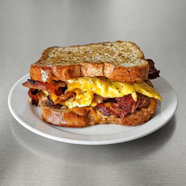 X-Egg Bacon Hot Sandwich.